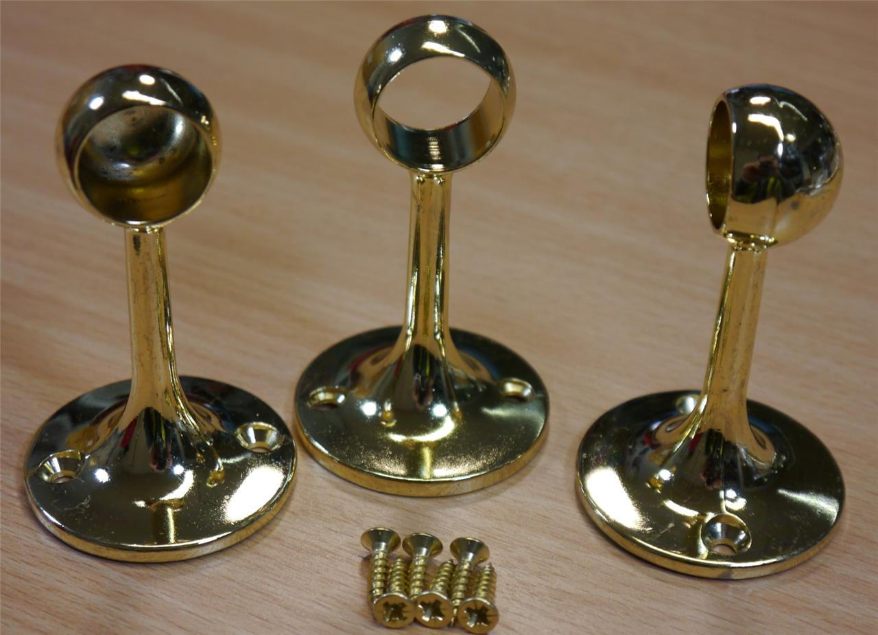 Adjustable Tie Belt Towel Rail 300mm 610mm + 2 End Brackets Brass