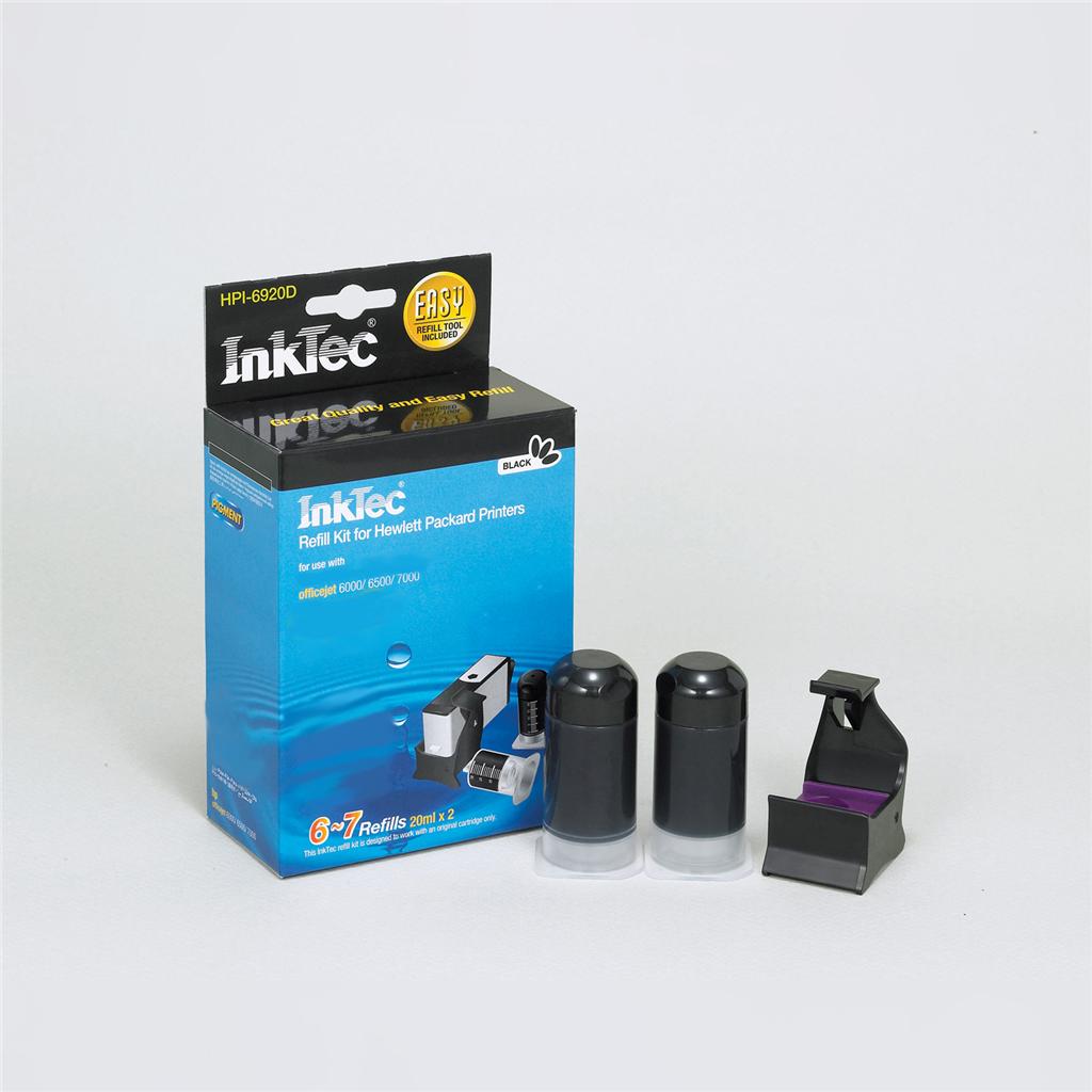 Black Ink Refill Kit for Hewlett Packard 920 Black Inkjet Cartridges