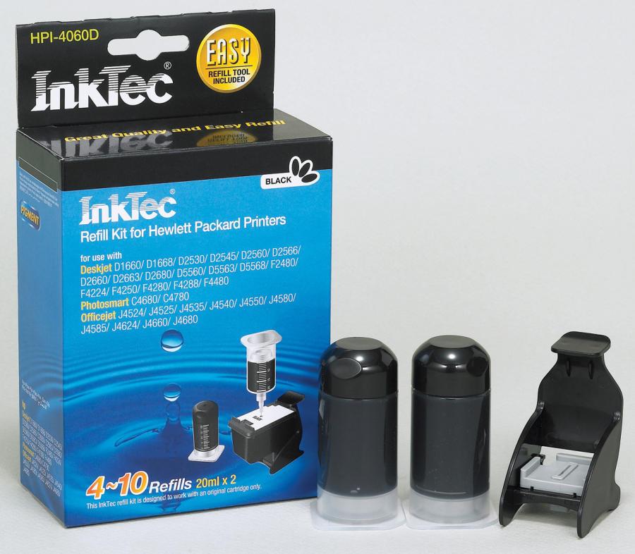 Inktec Black Ink Refill Kit for HP 60 & 901 Inkjet Cartridges (HPI
