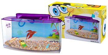 spongebob tank betta bow aquarium gallon plax penn kit fish