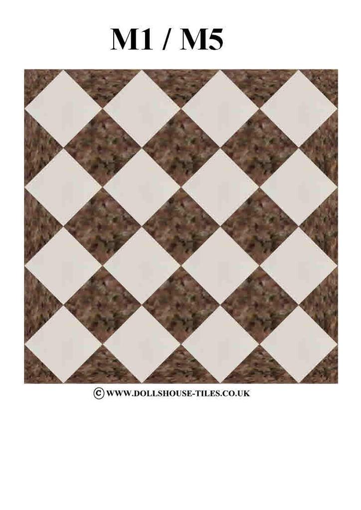 DOLLS HOUSE MINIATURES, FLOORING ,MINIATURE FLOOR TILES. INCH SQUARE