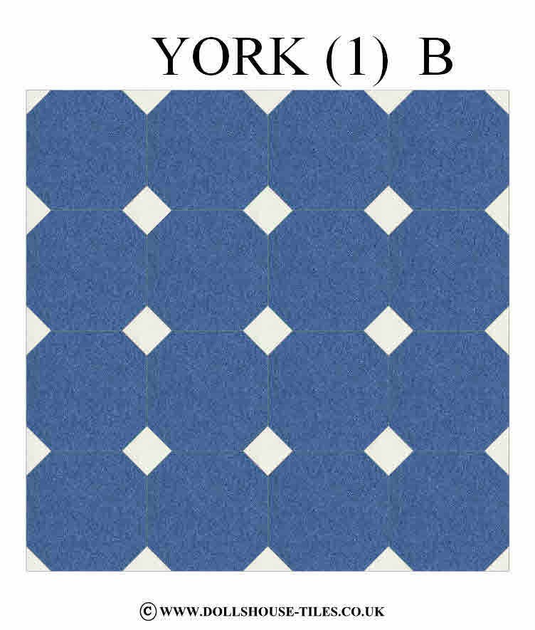 DOLLS HOUSE MINIATURES, DOLLS HOUSE TILES &. FLOORING. YORK (1) FLOOR