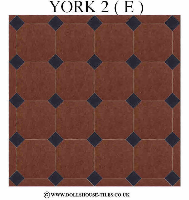 DOLLS HOUSE MINIATURES, DOLLS HOUSE TILES &. FLOORING. YORK (2) FLOOR