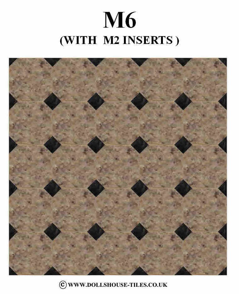 DOLLS HOUSE MINIATURES, FLOORING. MINIATURE FLOOR TILES.OCTAGONAL+ INSERTS. SF7. eBay