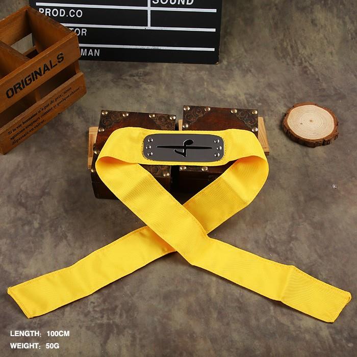 Anime Naruto Sound Village Ninja Headband Cosplay Headbands Prop Yellow