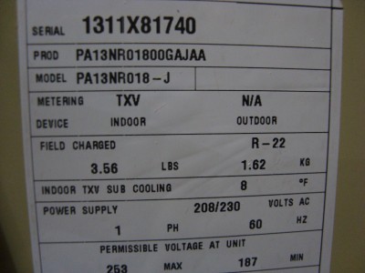 payne air conditioners model numbers pt5636