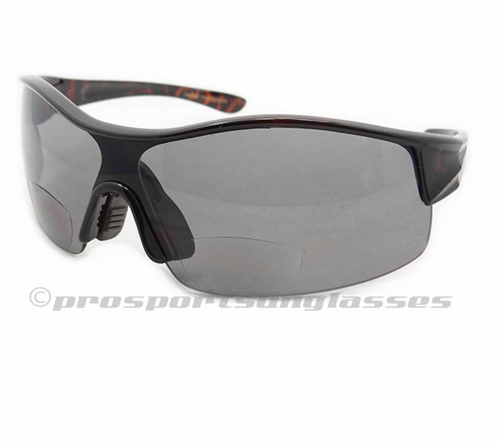 Semi Rimless Wraparound Bifocal Glasses Tinted Men Large Wide Big head