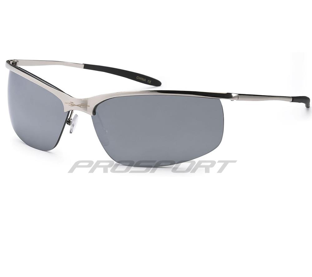 Xloop Sunglasses Metal Mens Sport Wrap Revo Mirrored Lens Rectangular X