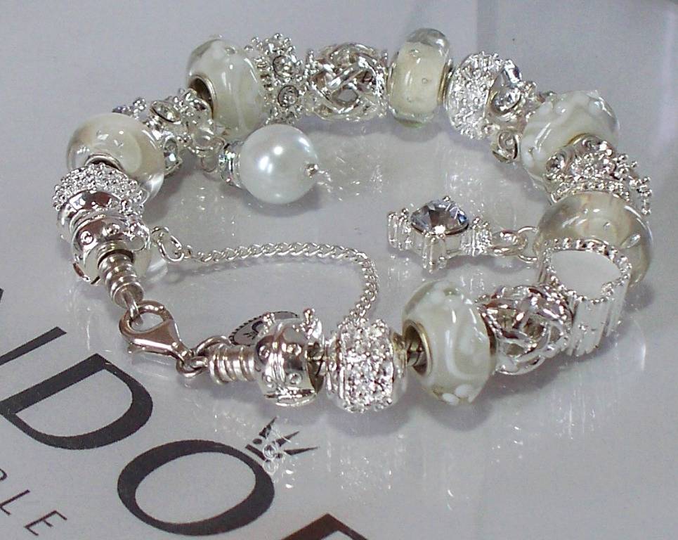 Authentic Pandora Silver Charm Bracelet Wedding Anniversary Snow White