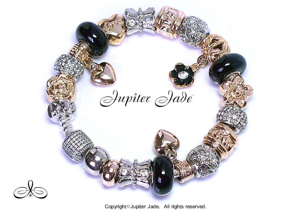 Pandora Silver Charm Bracelet Moments Signature CZ Clasp Euro Charms