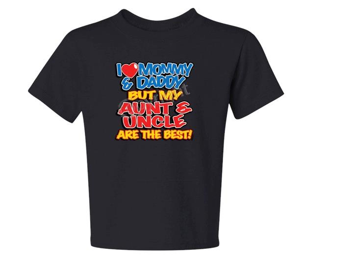 I Love Mommy & Daddy But My Aunt & Uncle BEST t-shirt 6 MONTHS TO 18-20=XL - Picture 8 of 11
