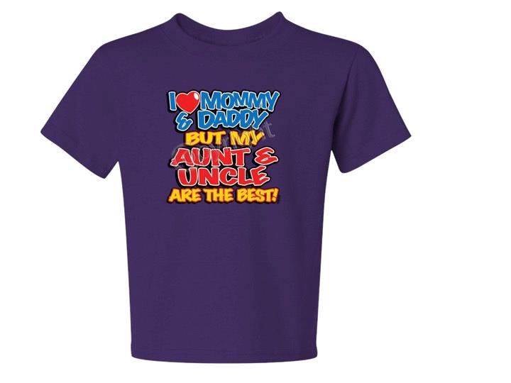 I Love Mommy & Daddy But My Aunt & Uncle BEST t-shirt 6 MONTHS TO 18-20=XL - Picture 11 of 11