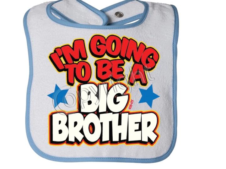 I'M GOING TO BE A BIG BROTHER Rabbit Skins Infant Snap BIB - Bild 2 von 3