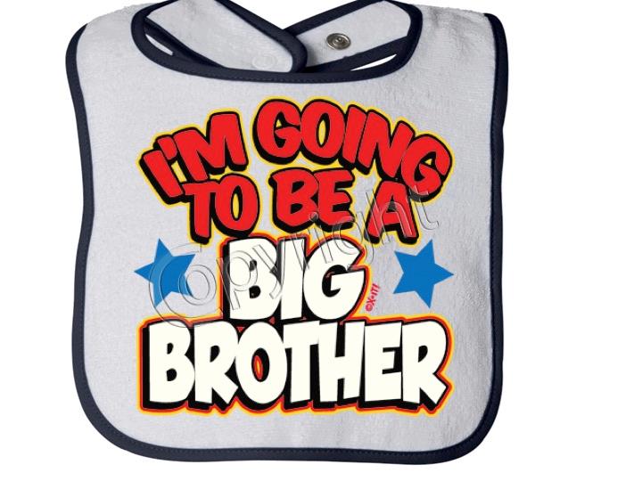 I'M GOING TO BE A BIG BROTHER Rabbit Skins Infant Snap BIB - Bild 3 von 3