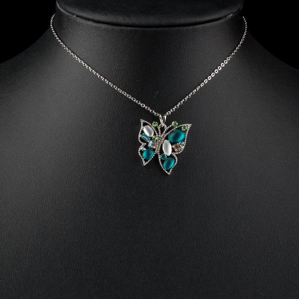 Swarovski crystal butterfly necklace clearance