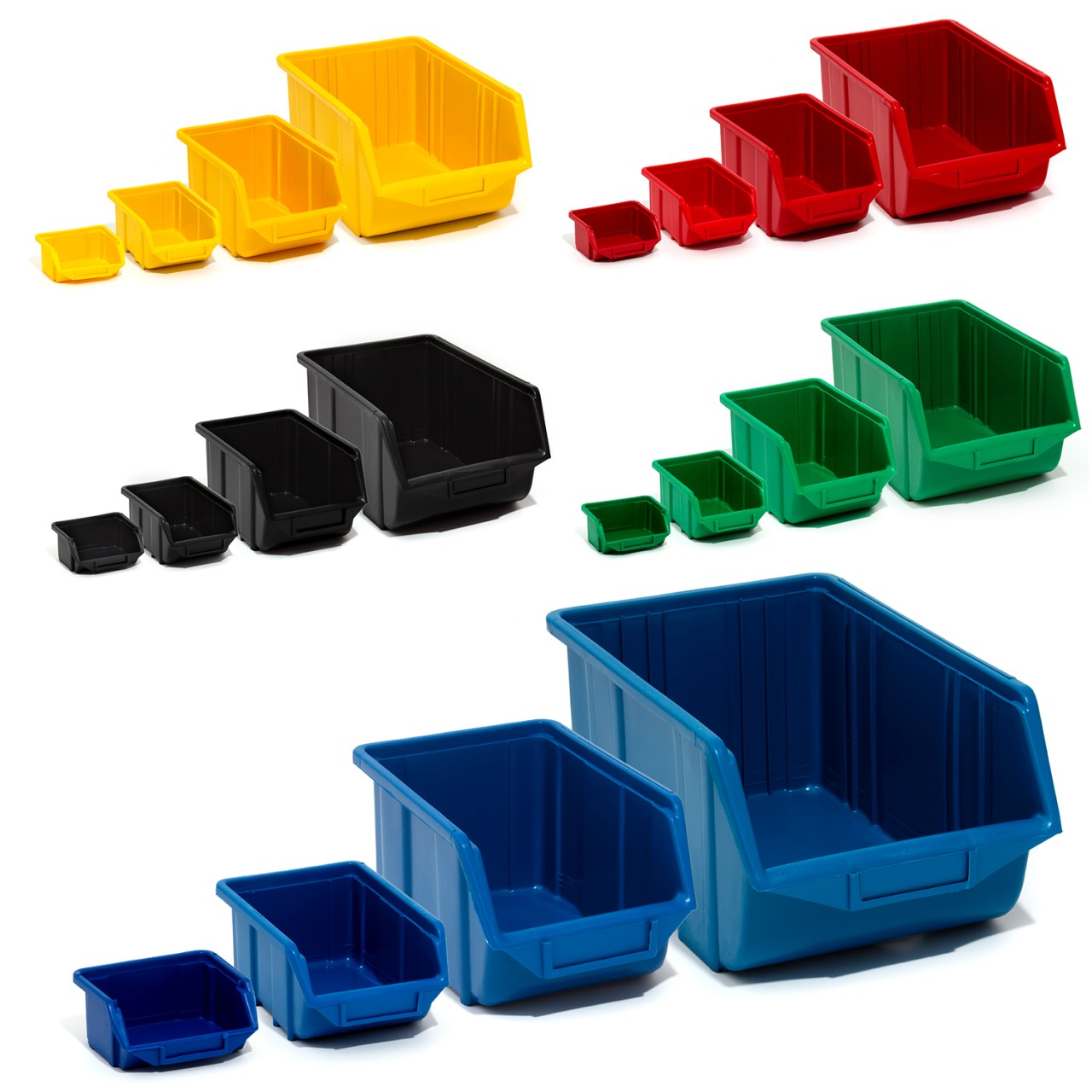 Large ECOBox storage bin plastic parts stacking/hanging boxes in 5