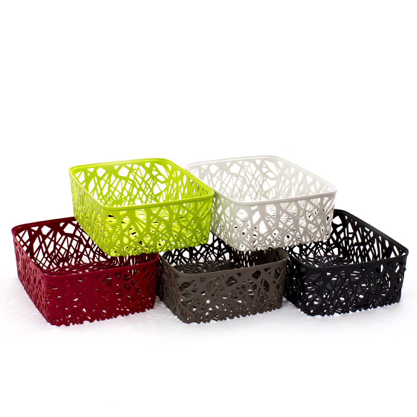 Small square NEO COLOURS CURVER plastic container basket box bin, many colours eBay
