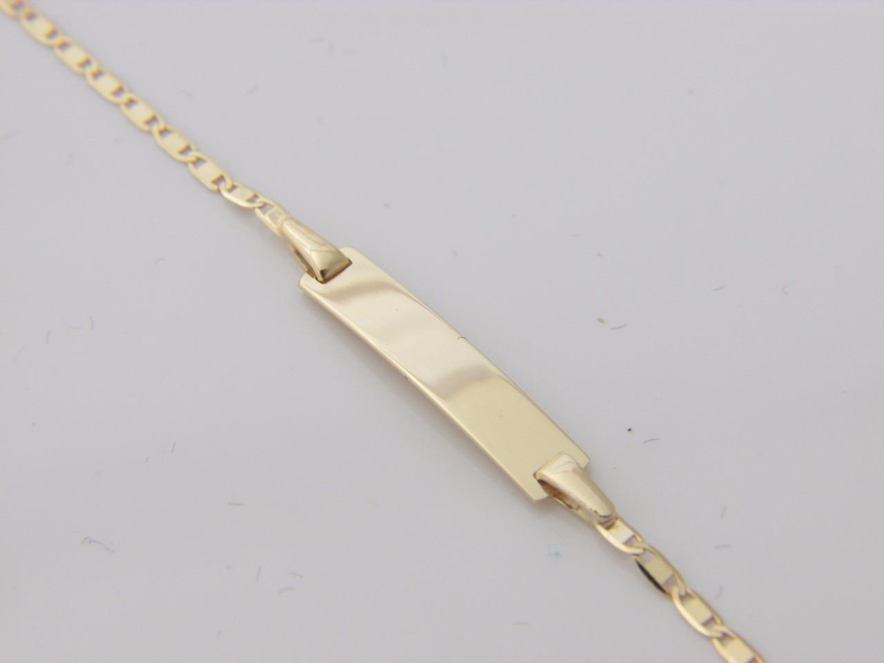 Real 14k Yellow Gold Baby Bracelet Adjustable Kids ID Bracelet Solid 14kt Gold eBay