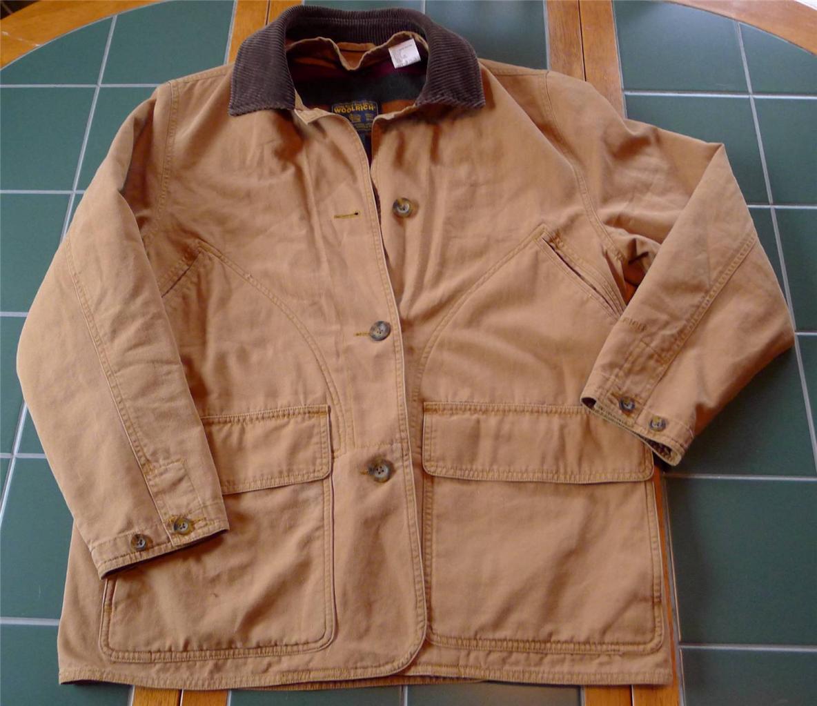 Women's WOOLRICH Fleece lined Canvas Barn/Hunting Jacket Coat