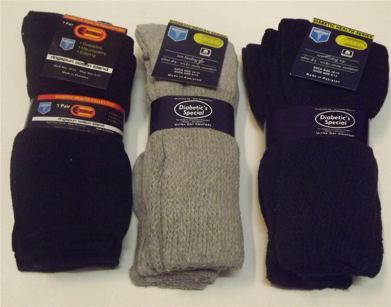 Diabetic Socks 9 Pairs Of Men's Socks Size 1013 NWTS Many Colors