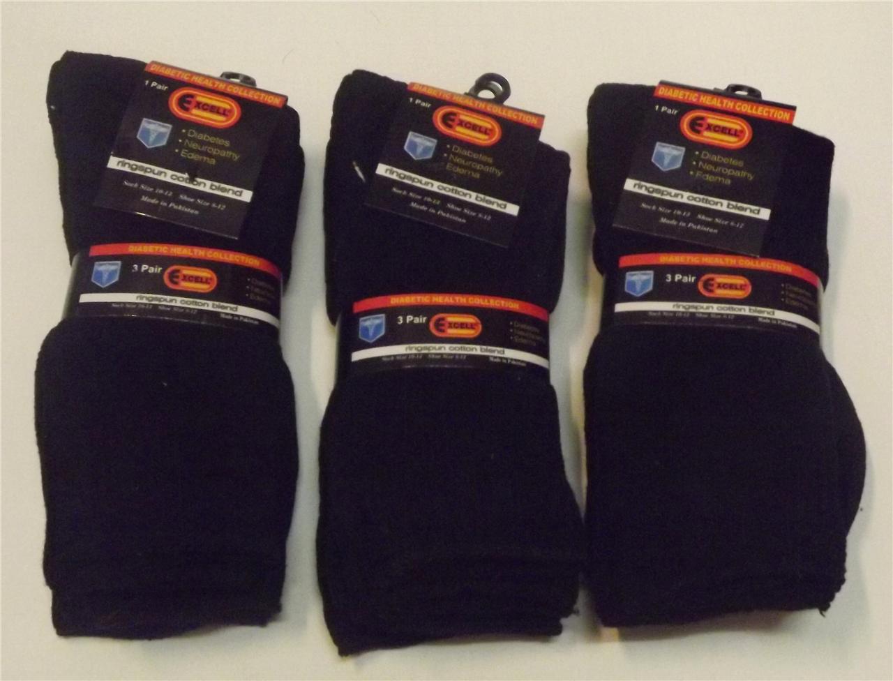 Diabetic Socks 9 Pairs Of Men's Socks Size 1013 Many Colors new with