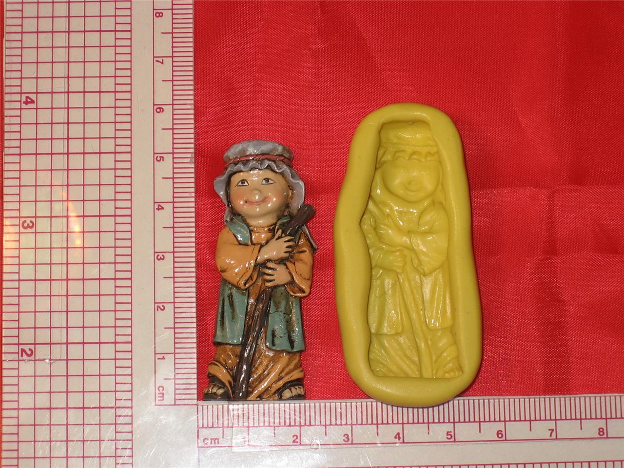 Christmas Nativity Manger Push Mold Food Silicone Cake Chocolate Resin