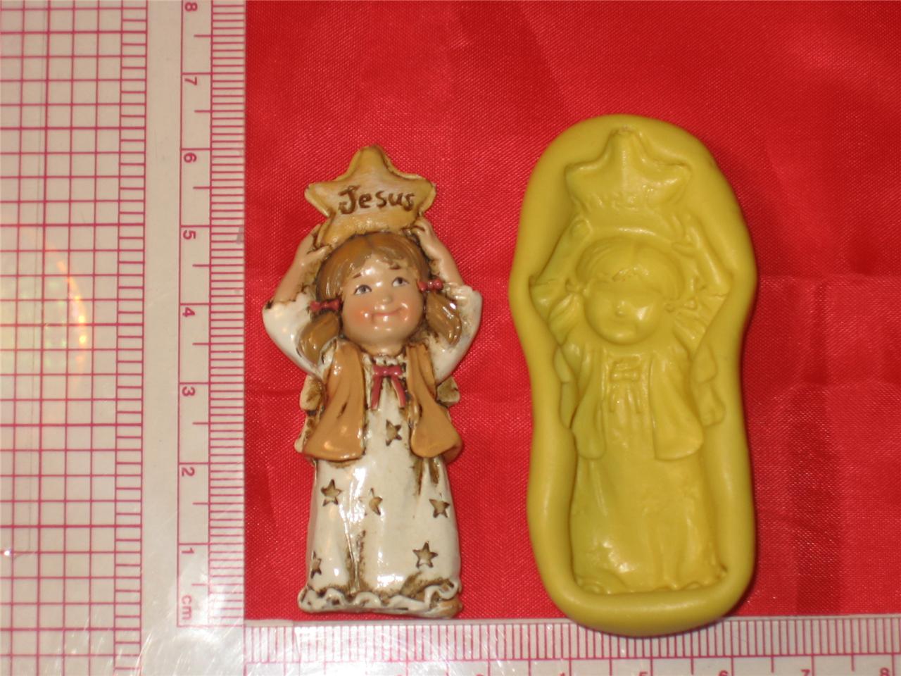 Christmas Nativity Manger Push Mold Food Silicone Cake Chocolate Resin