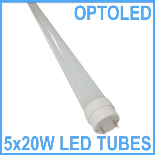 5X20W LED Tube Light Fluorescent Replacement Light 1200mm 4ft Fluro