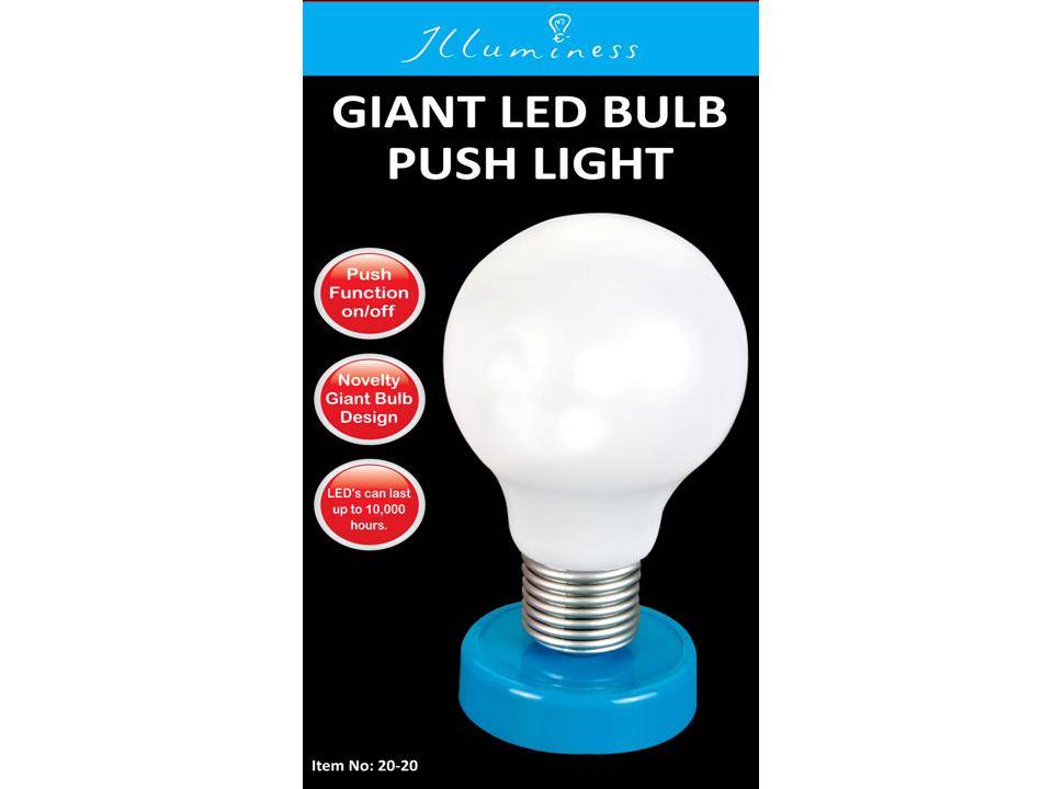 Giant Novelty LED Jumbo Push Switch Bulb Bedside Table Night Light Lamp