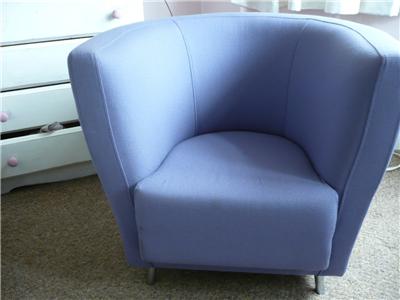 tub chair legs retro purple chrome