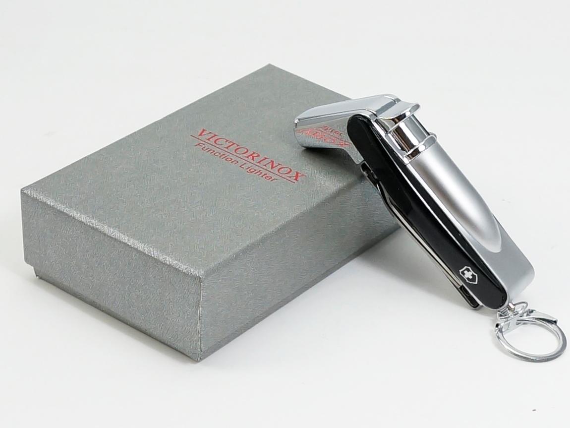 VICTORINOX Black Cigarette Cigar Lighter Knife Bottle Opener Cutter Set