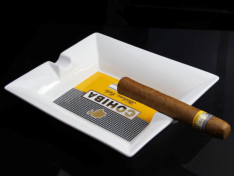 COHIBA Highend White&Yellow Quality Ceramic Cigar Ashtray eBay