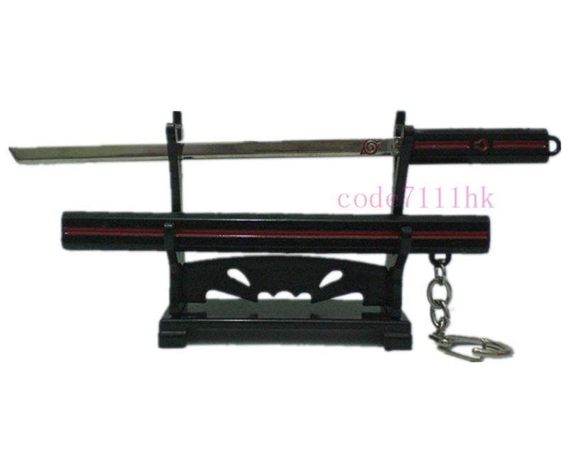 Sasuke Uchiha Naruto Anime Ninja Sword keychains+Black Plastic Display Stand 1 eBay