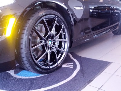 Bmw v-spoke 356 liquid black wheel and tire set #4