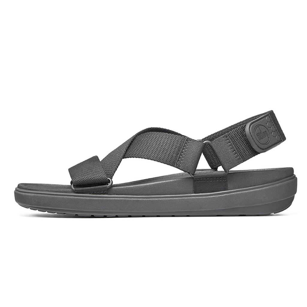 FitFlop Sling Black Cool Grey Mens Fitness Exercise Flip Flops Sandals