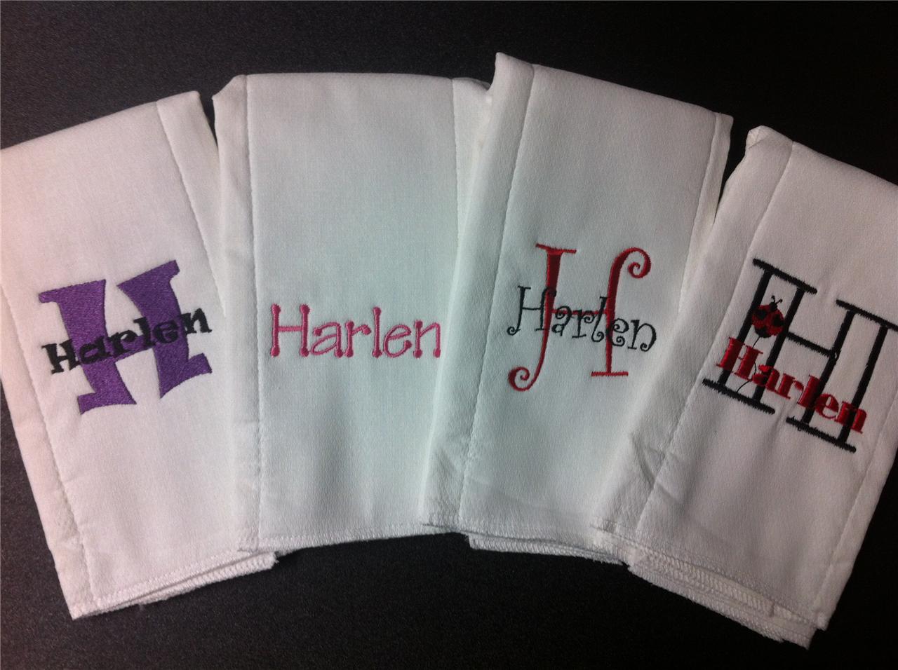 Personalized/Embroidered Baby Burp Cloths eBay
