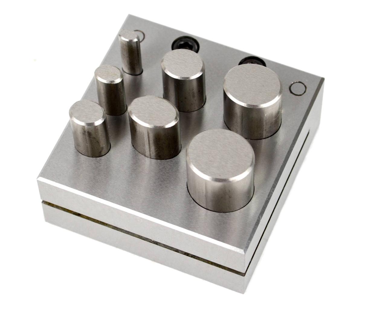 7 PC Oval Shaped Disc Cutter Punch Tool Gold Silver Metal Charm Making