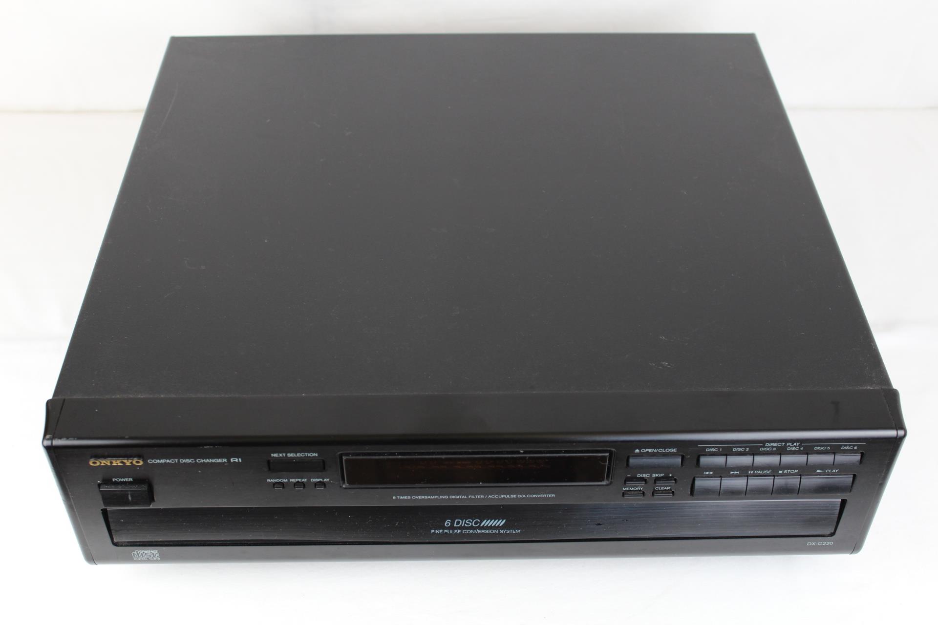 Onkyo DXC220 Black 6 Disc Carousel Compact Disc Changer CD Player