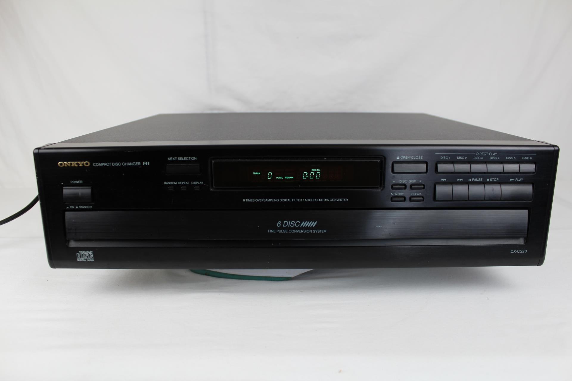 Onkyo DXC220 Black 6 Disc Carousel Compact Disc Changer CD Player