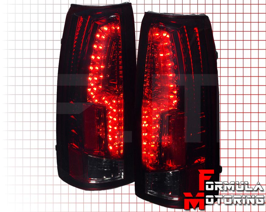 8898 Chevy C/K C10 K10 1500/2500 LED Tail Lights Smoke/Red Silverado