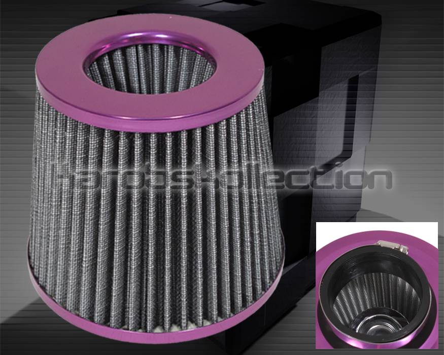 PURPLE 3'' JDM RACING STYLE TURBO HIGH FLOW COLD AIR INTAKE SHORT RAM