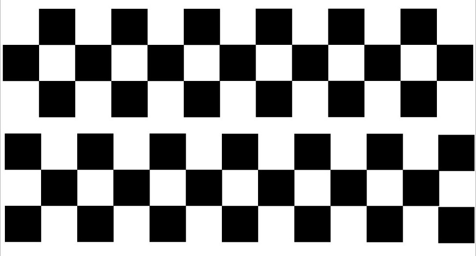 2m Racing Stripes Checkered pattern 6" wide vinyl car sticker, decals