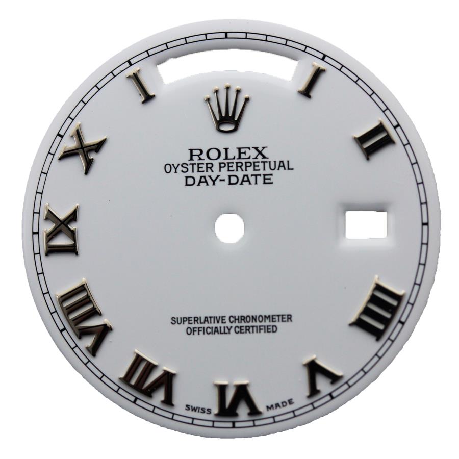 ORIGINAL MEN'S ROLEX DAY-DATE 36MM MATTE WHITE ROMAN NUMERAL DIAL | eBay