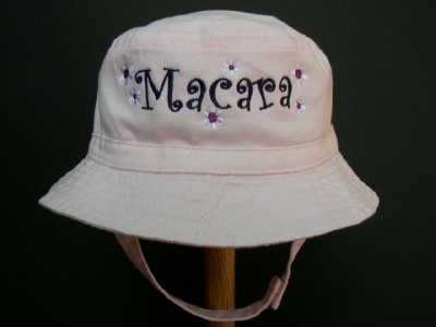 Baby Bucket Hat Embroidered with Baby's Name and Design