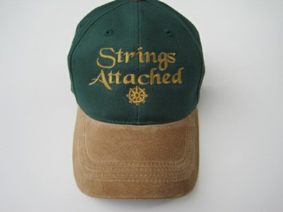 Suede Bill Hat Custom Embroidered w/ Your Text-2 lines