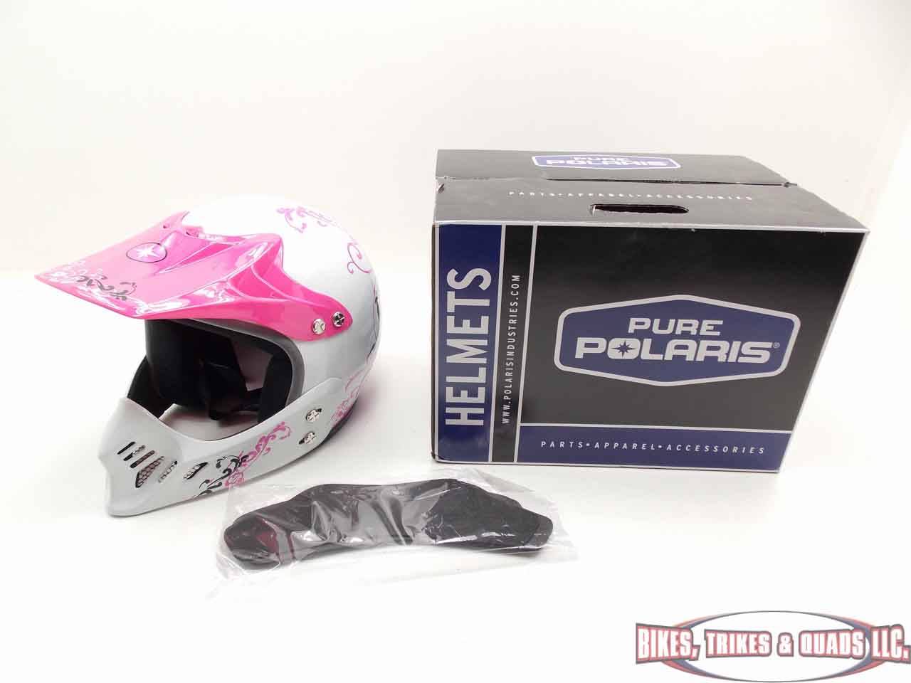 Pure Polaris Youth Childrens ATV Helmet Medium Pink eBay