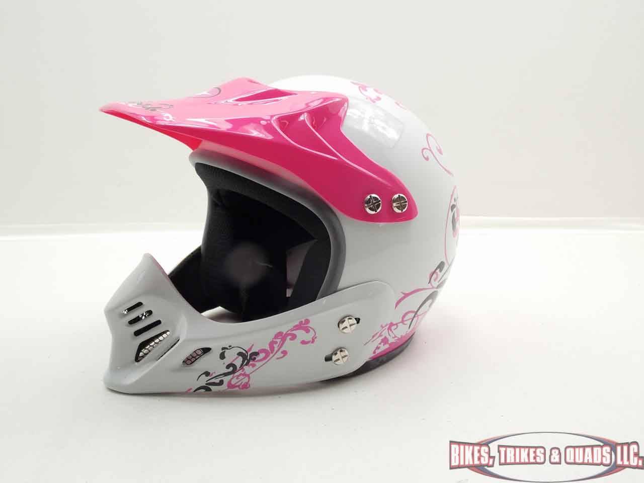 Pure Polaris Youth Childrens ATV Helmet Medium Pink eBay