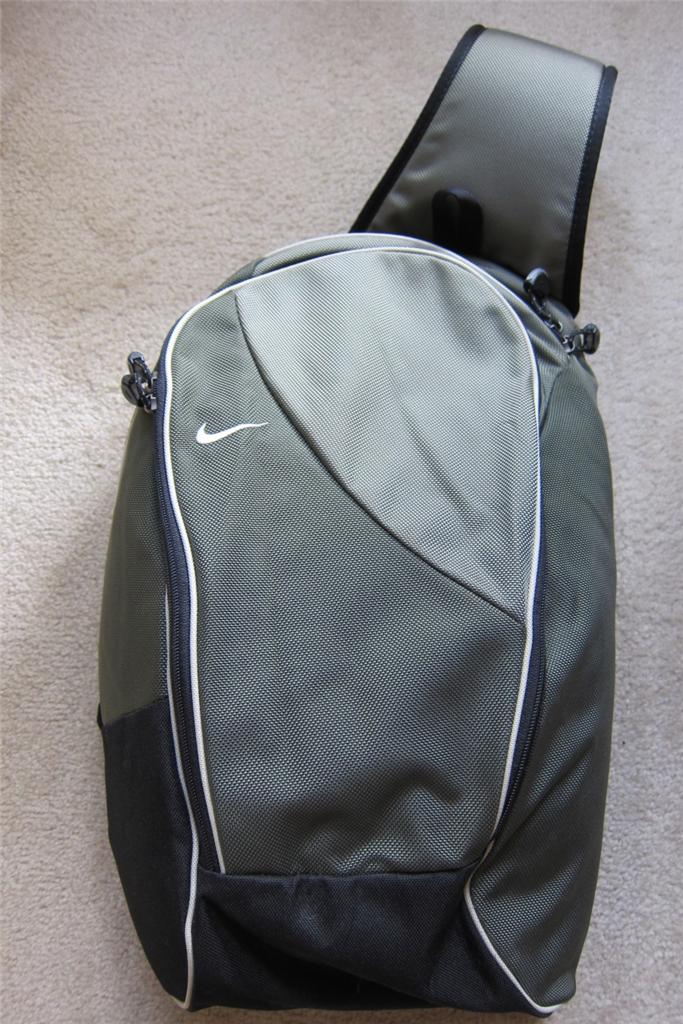VINTAGE Nike Sling Backpack - Khaki/Black | eBay