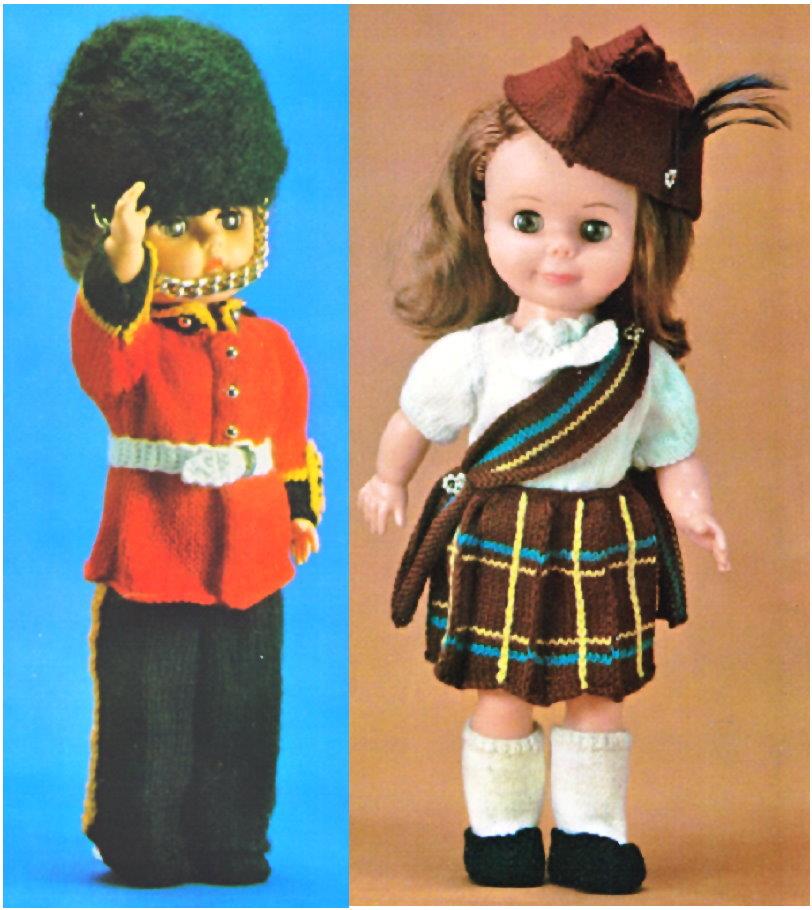 Doll Clothes Knitting pattern - 13 inch tall SCOTTISH and ...