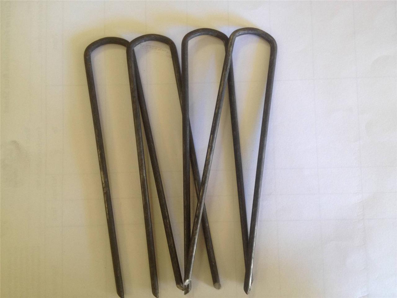 50 x H/Duty U Pins / Pegs for Irrigation / poly drip tube 150mm x